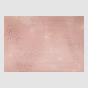 Papier Mousseline Rose chic Mariage en dentelle or