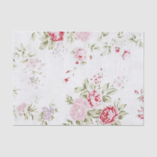 Papier Mousseline Rose chic minable floral