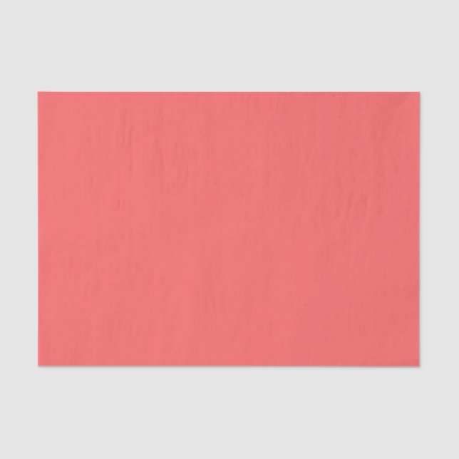 Papier Mousseline Rose corail (couleur solide)  (Recto)