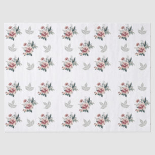 Papier Mousseline Rose d'aquarelle rose avec revêtement Turquoise