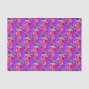 Papier Mousseline Rose d'art, bleu, arrière - plan rouge de texture