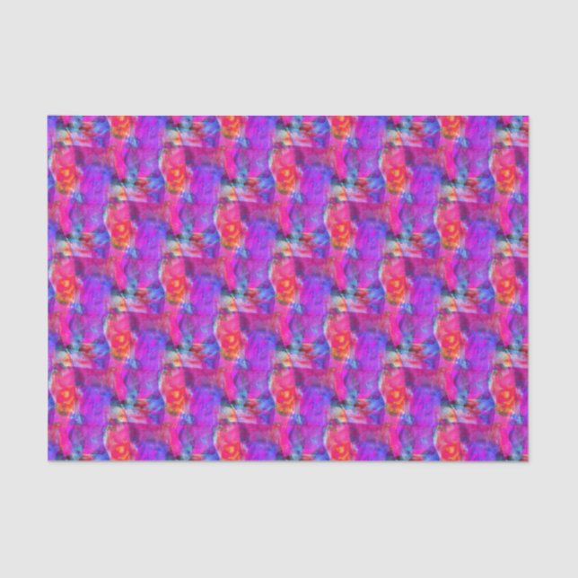 Papier Mousseline Rose d'art, bleu, arrière - plan rouge de texture (Recto)