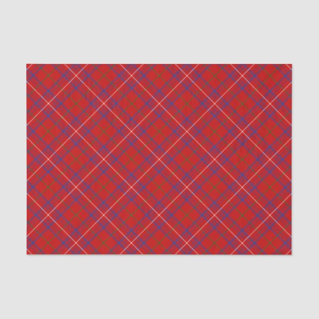 Papier Mousseline Rose de clan Tartan (Recto)