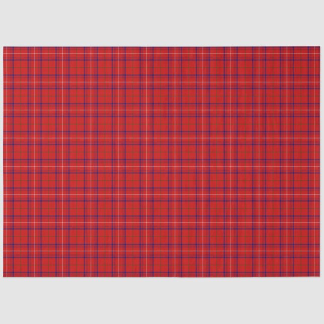 Papier Mousseline Rose de clan Tartan (Recto)