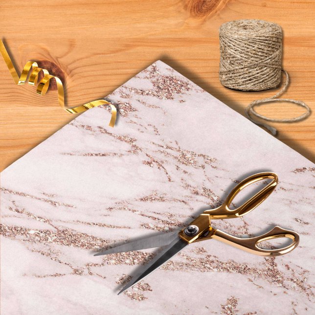 Papier Mousseline Rose de marbre rose moderne Mariage Parties scinti (Créateur téléchargé)