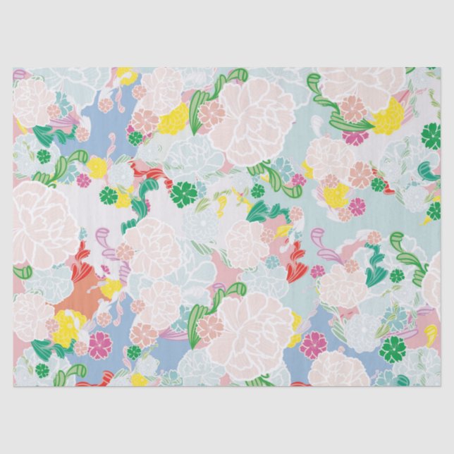 Papier Mousseline Rose de pivoine (Recto)