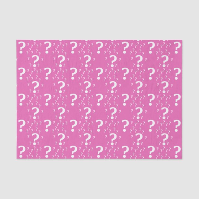 Papier Mousseline Rose de puzzle d'énigme de point d'interrogation (Recto)