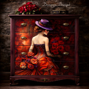 Papier Mousseline Rose Découpage Rêve Velours