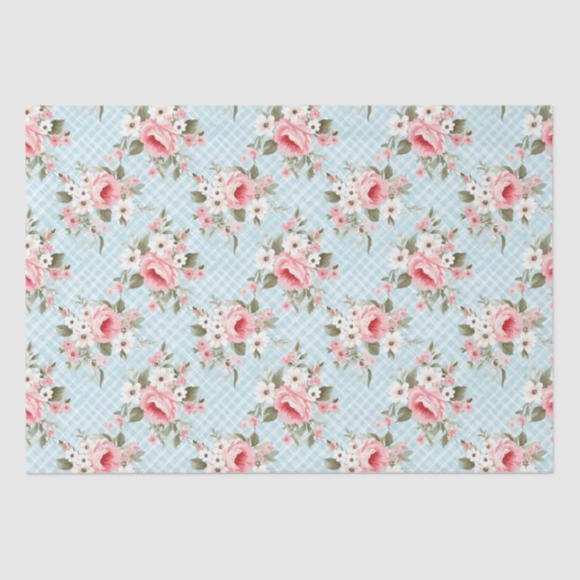 Papier Mousseline Rose doux et chic (Recto)