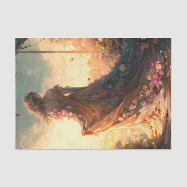 Papier Mousseline Rose du matin (Recto)