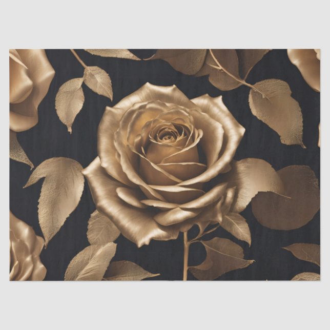 Papier Mousseline Rose en or rose (Recto)