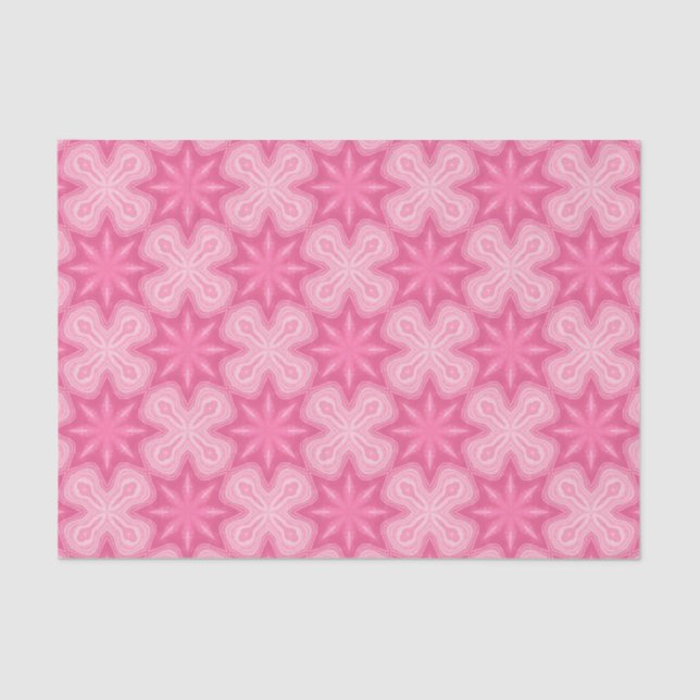 Papier Mousseline Rose Et Blanc (Recto)