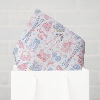 Papier Mousseline Rose et Bleu Après Ski