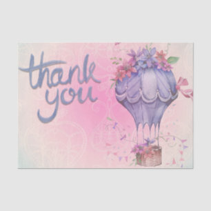 Papier Mousseline rose et floral pourpre