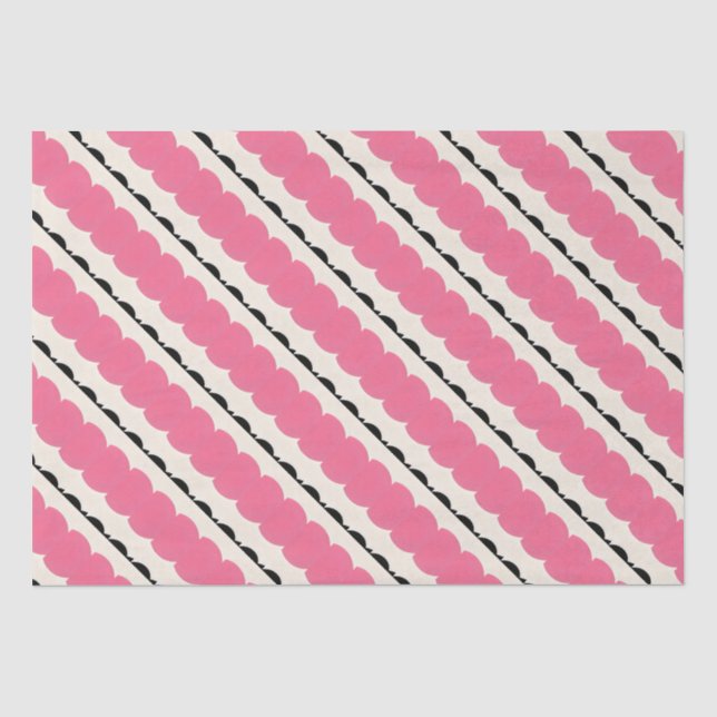 Papier Mousseline Rose et noir (Recto)