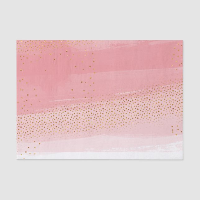 Papier Mousseline Rose et or moderne (Recto)