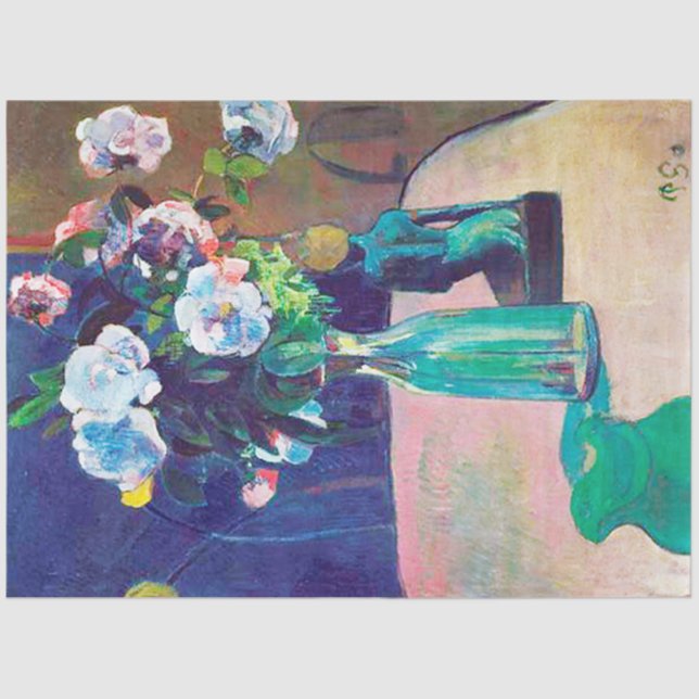 Papier Mousseline Rose et Statuette, Gauguin (Recto)