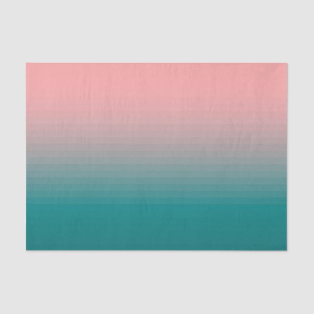 Papier Mousseline Rose et Turquoise (Recto)