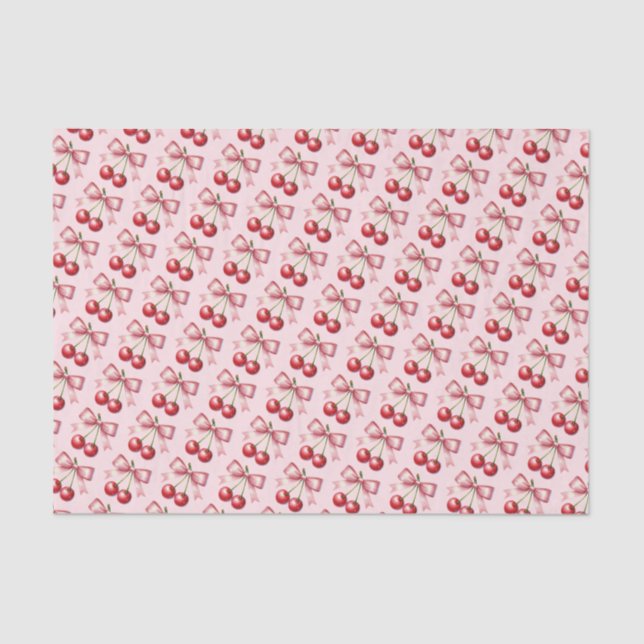 Papier Mousseline Rose Féminin Rouge Coquette Cerise (Recto)