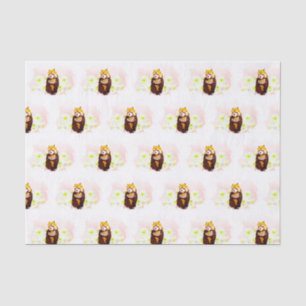 Papier Mousseline Rose Floral Rouge Panda Maman bébé Tissu Papier