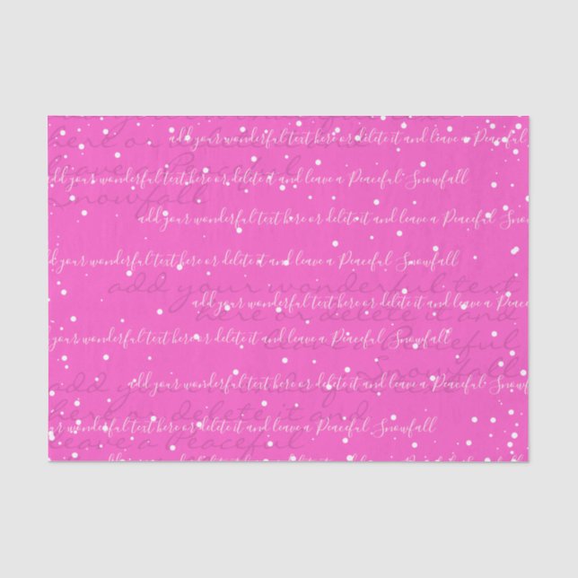 Papier Mousseline Rose fluo | Jour élégant du texte de script person (Recto)