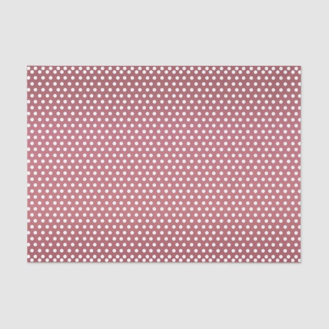 Papier Mousseline Rose foncé et Pois blancs (Recto)