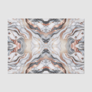 Papier Mousseline Rose Gold Argent & Marbre Blanc Féminin