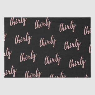 Papier Mousseline Rose Gold Black 30 Anniversaire Parties scintillan