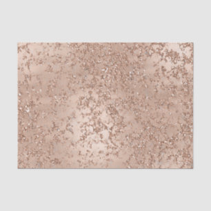 Papier Mousseline Rose Gold Blush Rose Glamour Étincelle Crackle Chi