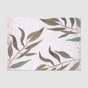 Papier Mousseline Rose Gold Cuivre Botanique Glam Mariage moderne