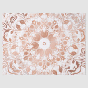 Papier Mousseline Rose Gold Floral Mandala