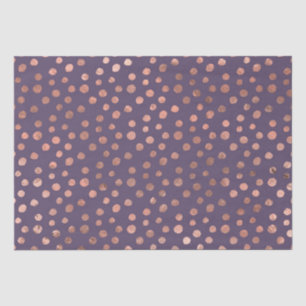 Papier Mousseline Rose Gold Glamouruseux et points d'art lavande