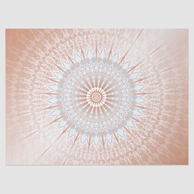 Papier Mousseline Rose Gold Grey Mandala (Recto)