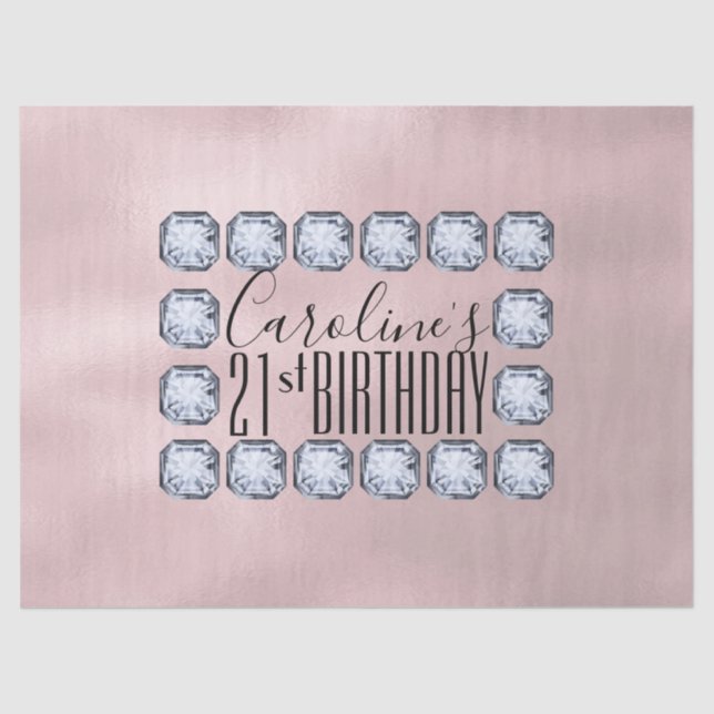 Papier Mousseline Rose Gold luxe verre Texture Anniversaire (Recto)