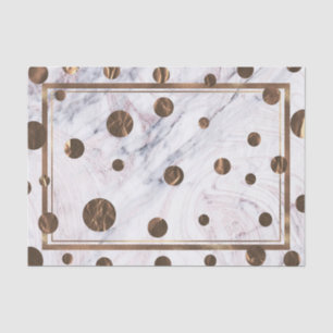 Papier Mousseline Rose Gold Marble Swirl Bronze Copper tendance Part