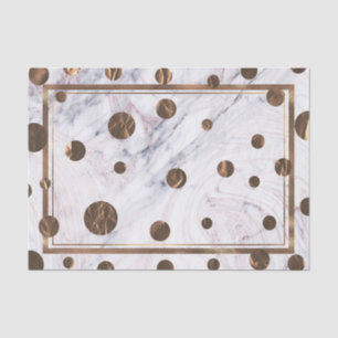 Papier Mousseline Rose Gold Marbre Tourbillon Bronze Cuivre Tendance