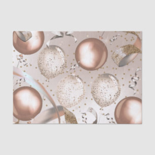 Papier Mousseline Rose Gold Pink & Parties scintillant Balloons Swee