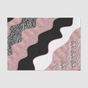 Papier Mousseline Rose Gold Rose Abstrait Moderne Vague Glamour Tend