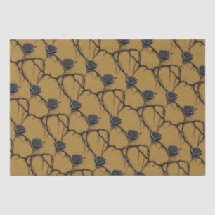 Papier Mousseline Rose gothique noir Motif Speedpaint