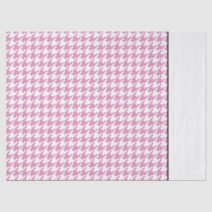 Papier Mousseline Rose Houndstooth Designer Chic Deux Tons