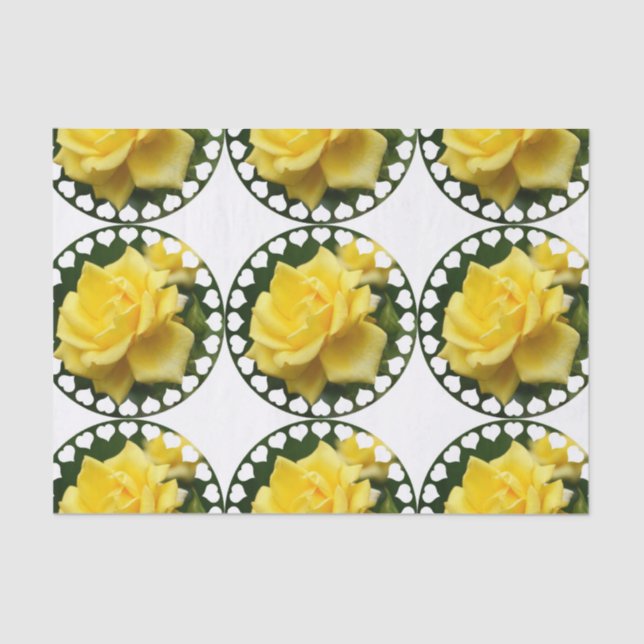 Papier Mousseline Rose jaune du Texas (Recto)