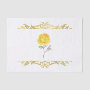 Papier Mousseline Rose jaune et élégante fête d'anniversaire d'or