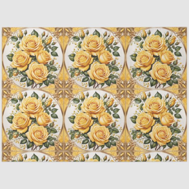 Papier Mousseline Rose Jaune tendance belle collection (Recto)