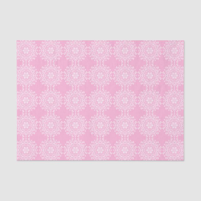 Papier Mousseline Rose Mandala (Recto)