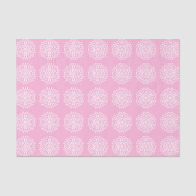 Papier Mousseline Rose Mandala (Recto)