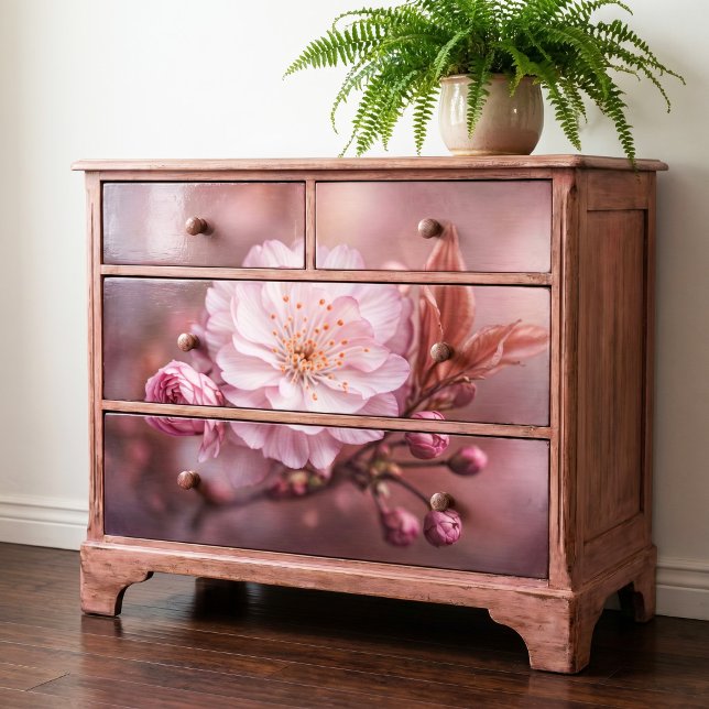 Papier Mousseline Rose Mauve Double Fleur de Sakura (Créateur téléchargé)