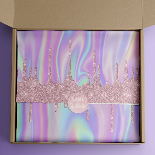 Papier Mousseline Rose métallique à goutte Parties scintillant d'or  (Créateur téléchargé)