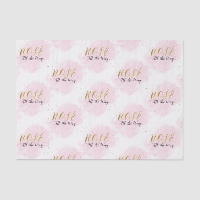 Papier Mousseline Rose & Or Rose Tout Le Chemin Fille Moderne (Recto)