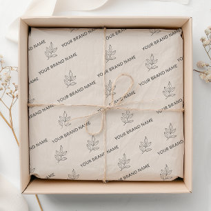 Papier Mousseline Rose Pâle Minimaliste pour Petite Entreprise Marqu