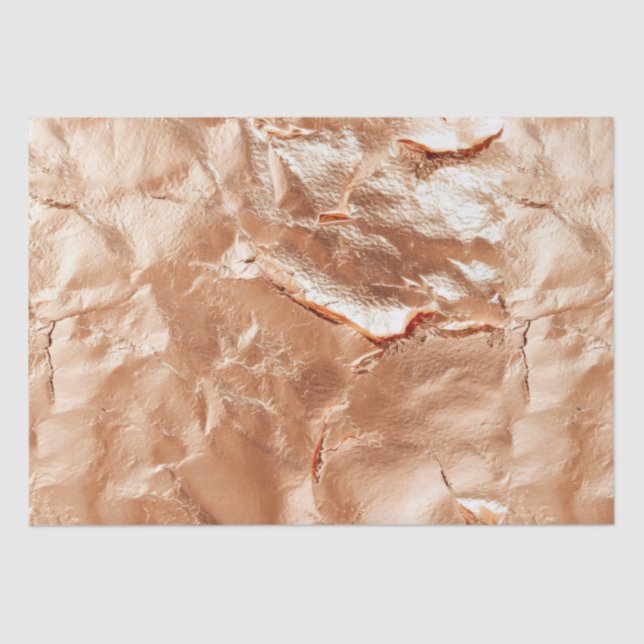 Papier Mousseline Rose Peach Gold Glam (Recto)